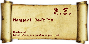 Magyari Beáta névjegykártya